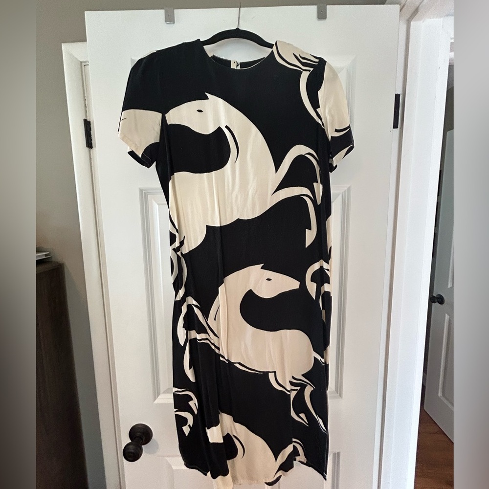 Corey Lynn Calter Horse Midi Shift Dress